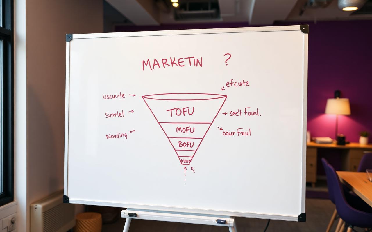 Schéma marketingového funnelu TOFU MOFU BOFU