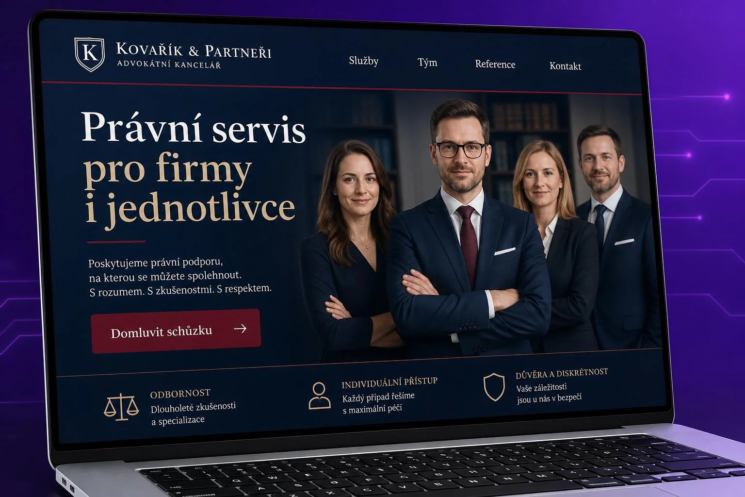 Návrh webu — Advokátní kancelář