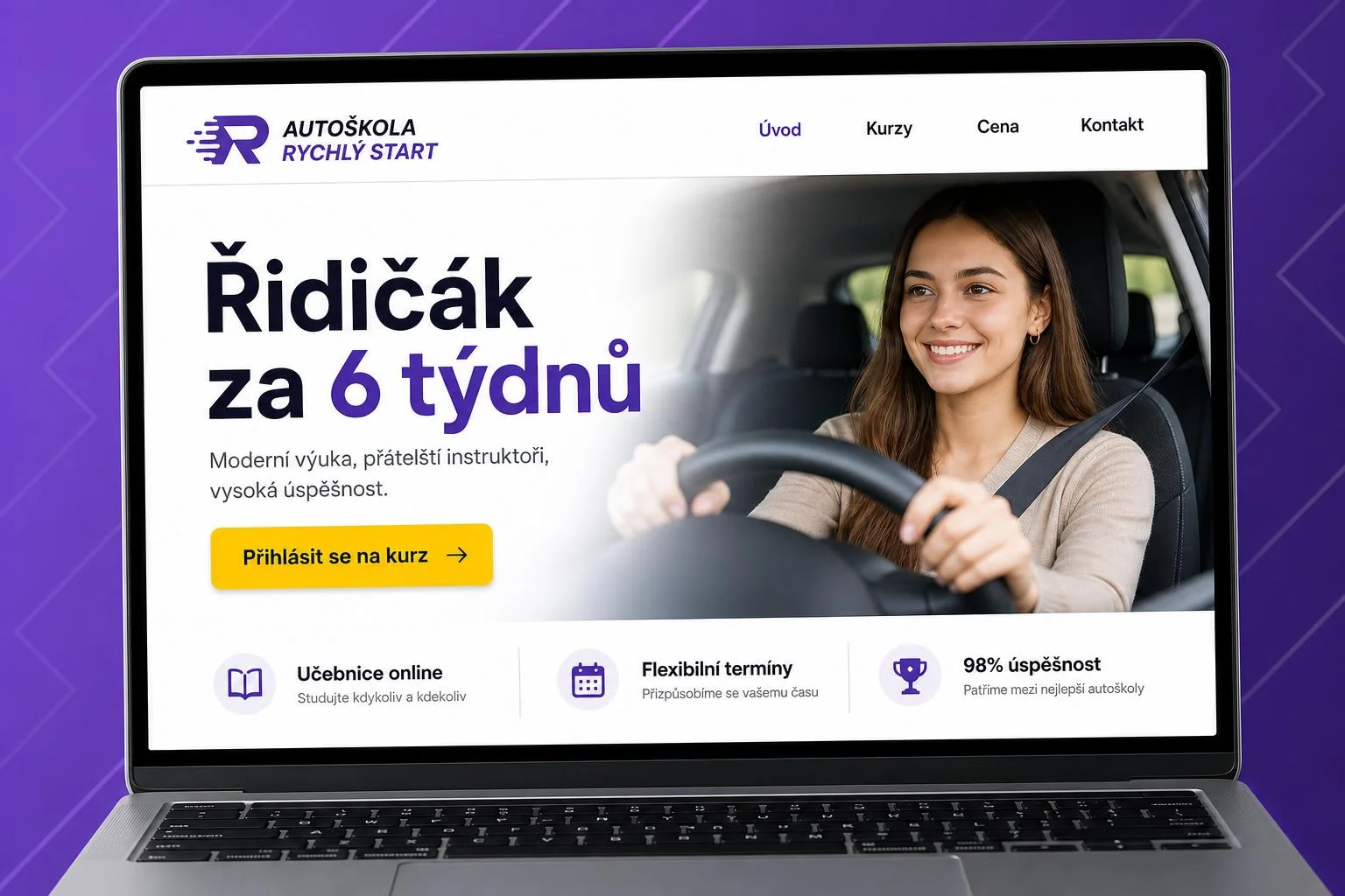 Ukázka možného řešení — Web pro vzdělávací služby