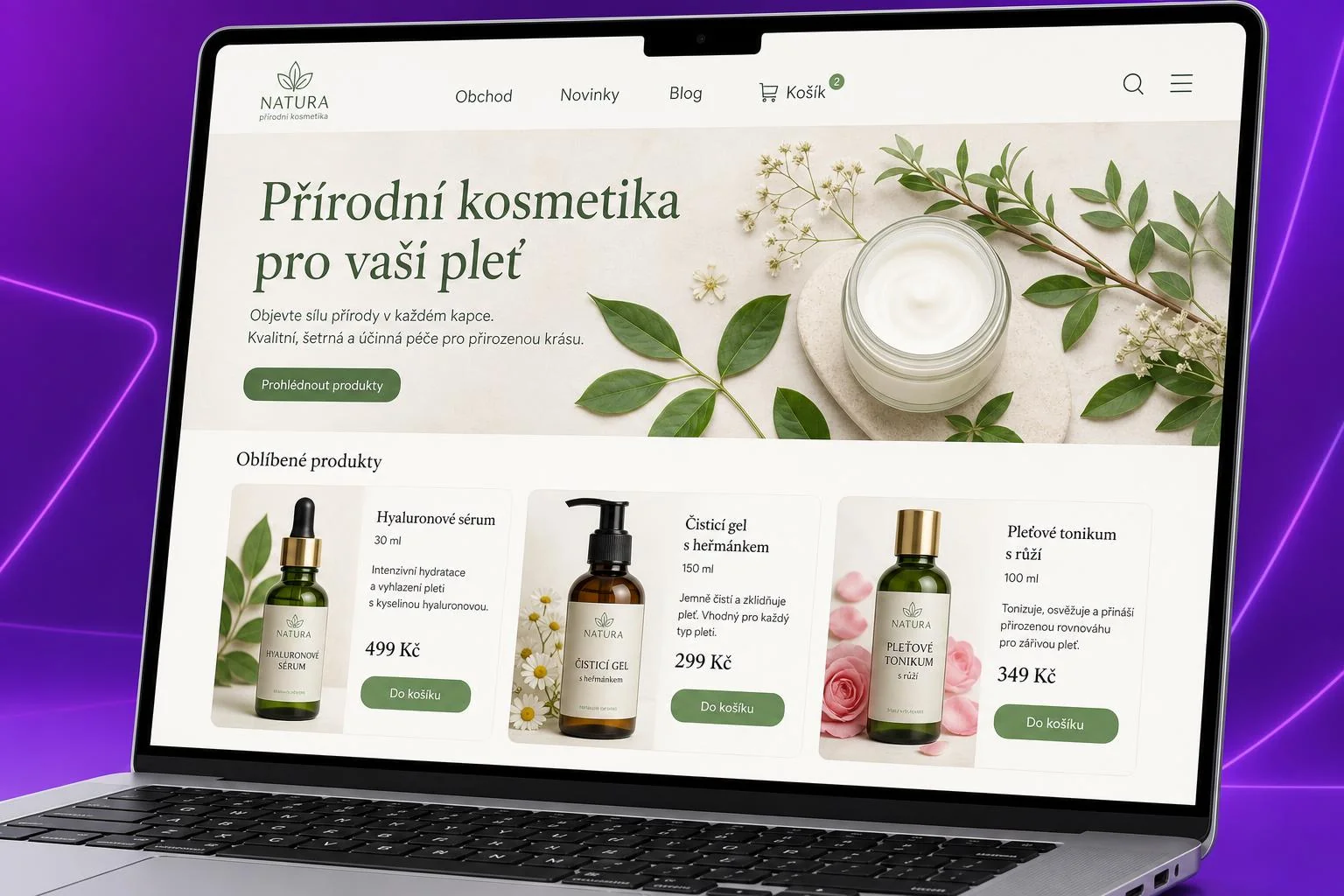 Návrh webu — Kosmetický salon