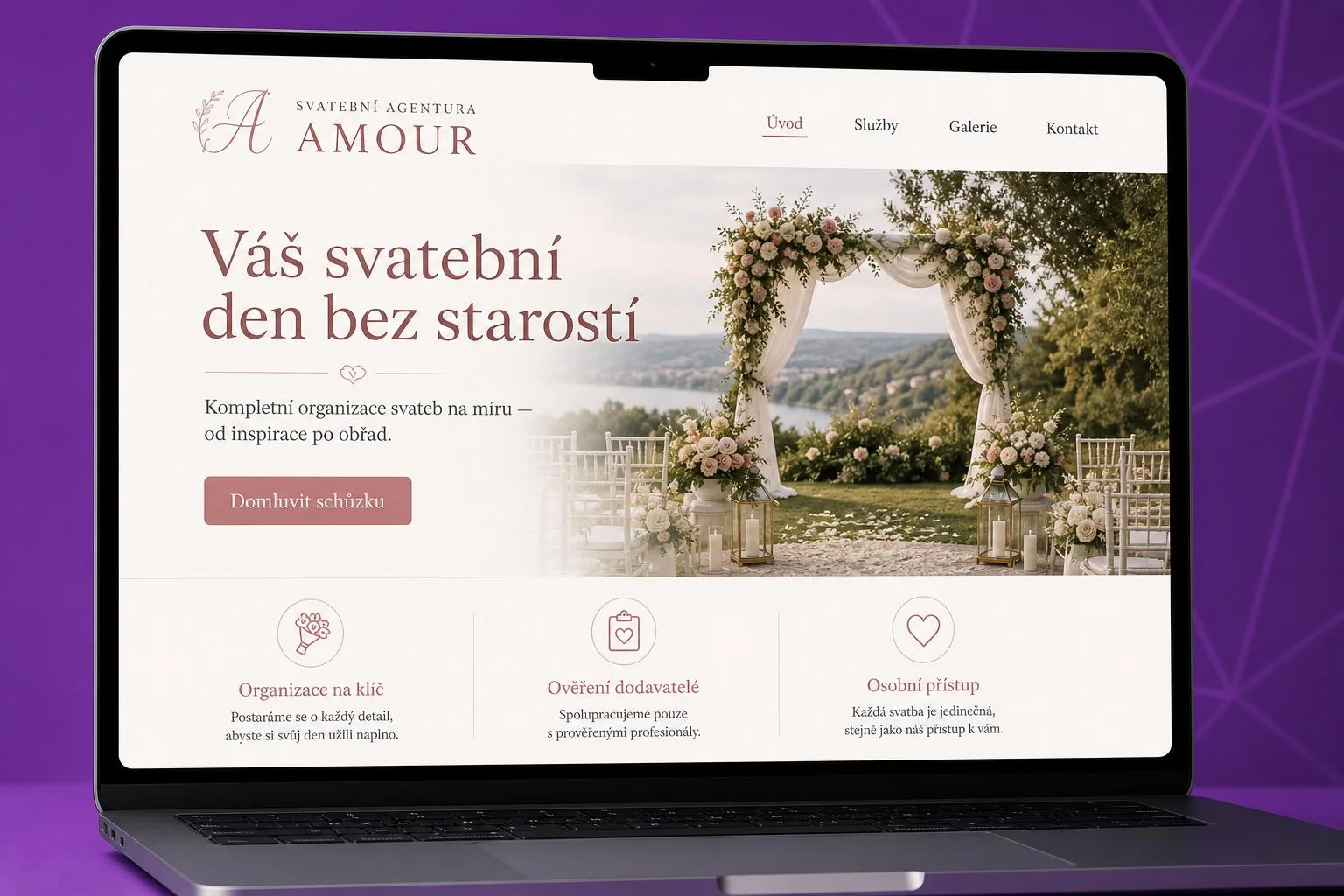Ukázka možného řešení — Elegantní web pro agenturu
